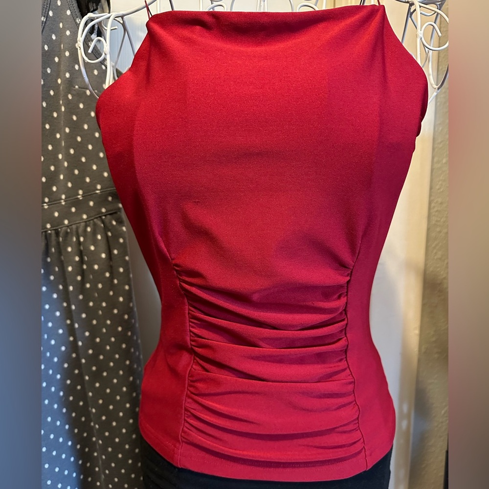 Vintage 90s Express Classic Deep Red Strappy Tank Top